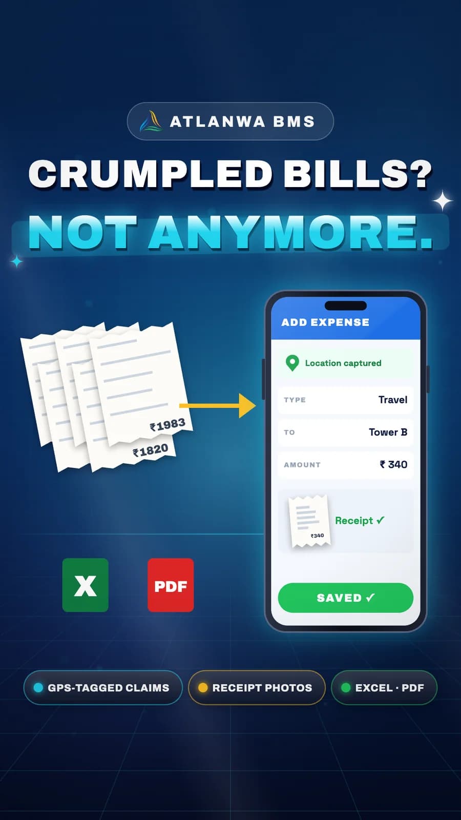 Expenses & Petty Cash: Crumpled bills? Not anymore.