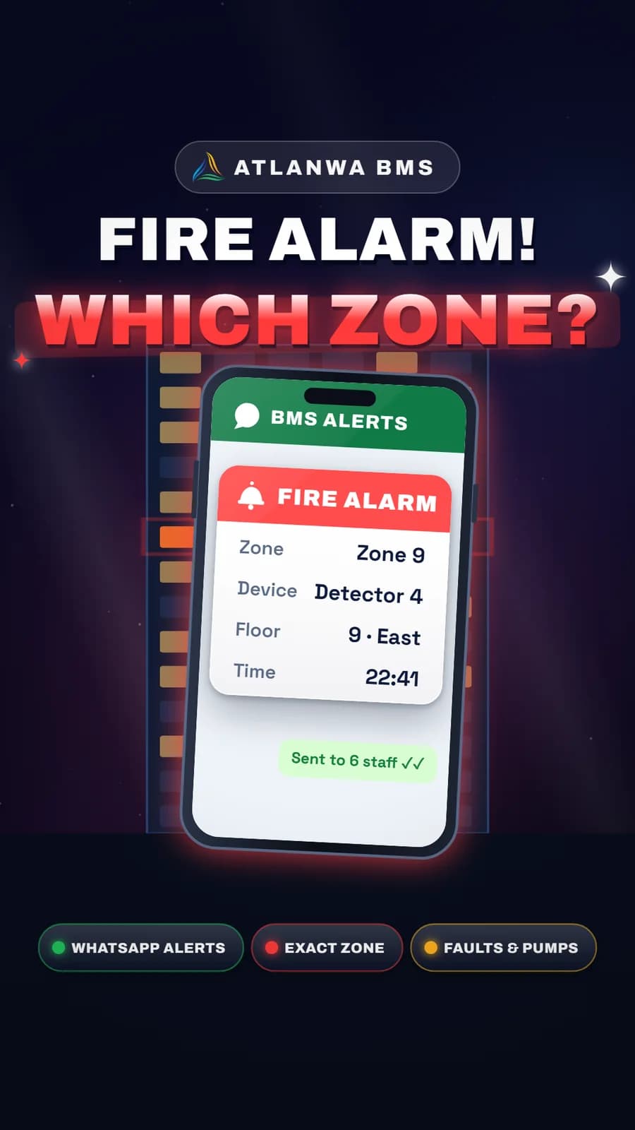 Fire alarm! Which zone?